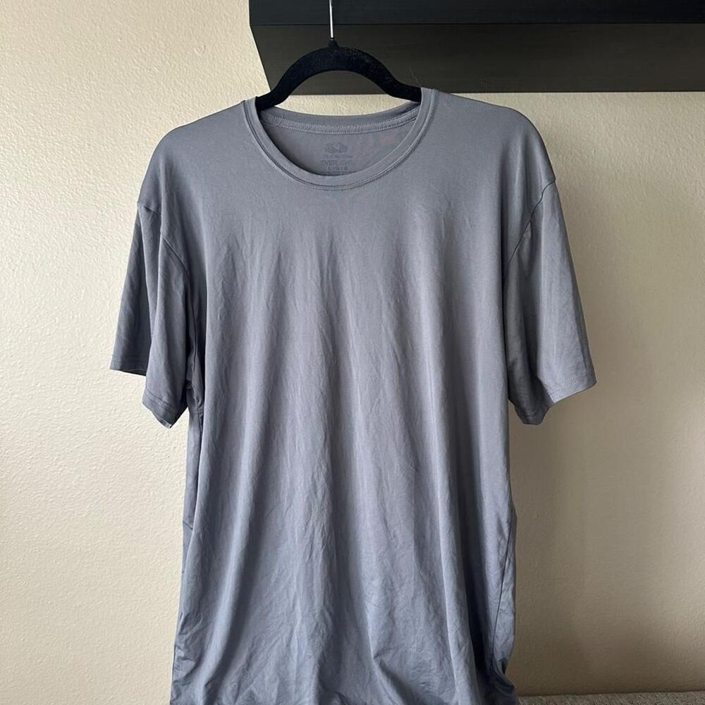 Fruit-of-the-loom Men's Grey and Blue T-shirt